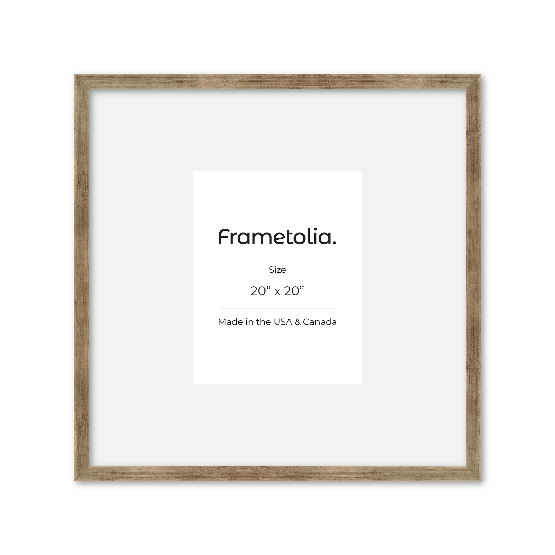 20" x 20" Pale Silver Monaco Wall Frame