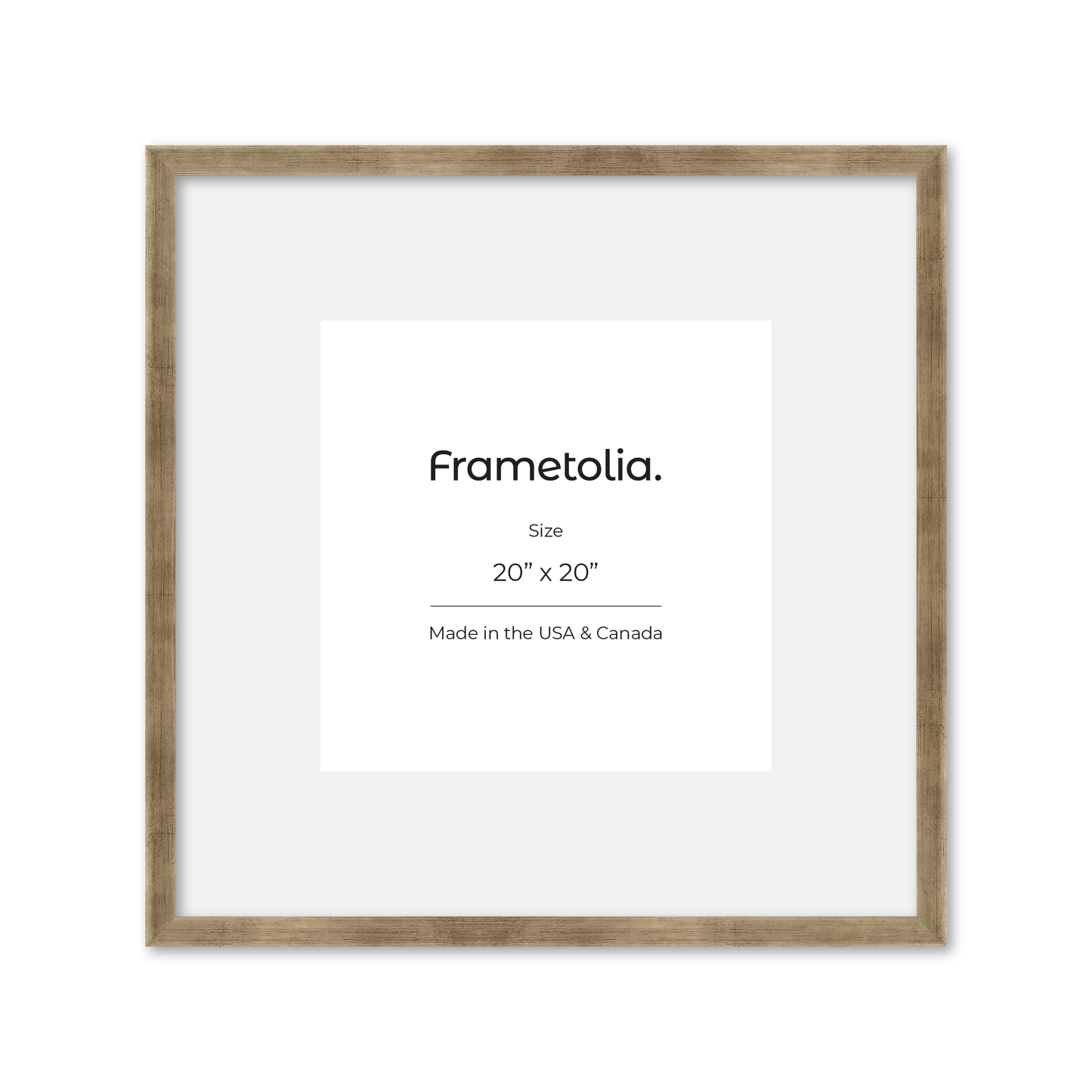 20" x 20" Pale Silver Monaco Wall Frame