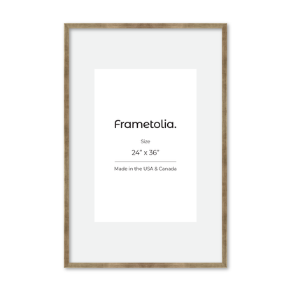 24" x 36" Pale Silver Monaco Wall Frame
