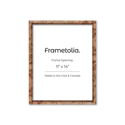 11" x 14" Caramel Burlwood Milano Wall Frame