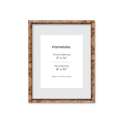 11" x 14" Caramel Burlwood Milano Wall Frame