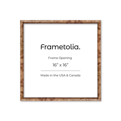 16" x 16" Caramel Burlwood Milano Wall Frame