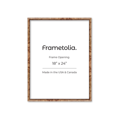 18" x 24" Caramel Burlwood Milano Wall Frame