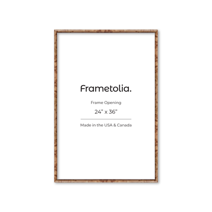 24" x 36" Caramel Burlwood Milano Wall Frame