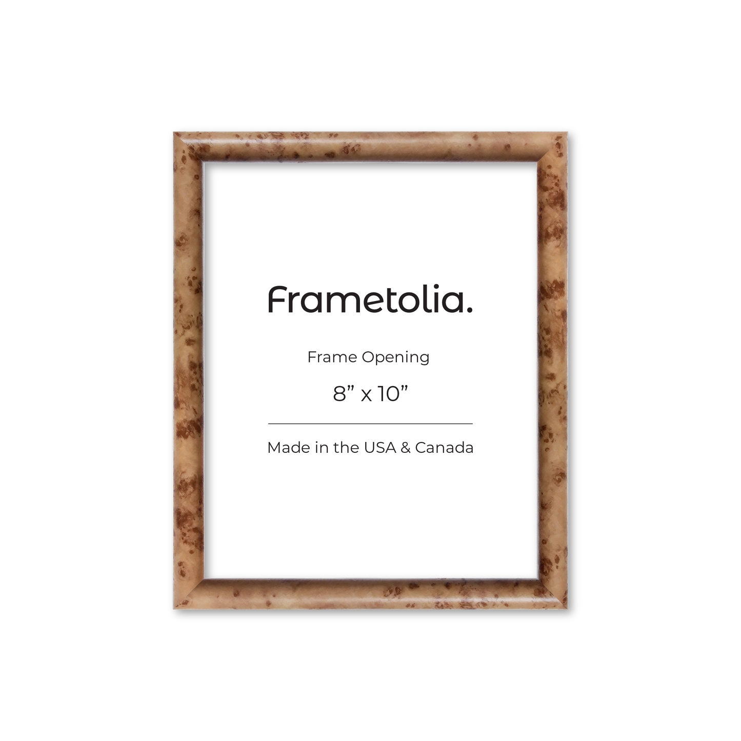 8" x 10" Caramel Burlwood Milano Wall Frame