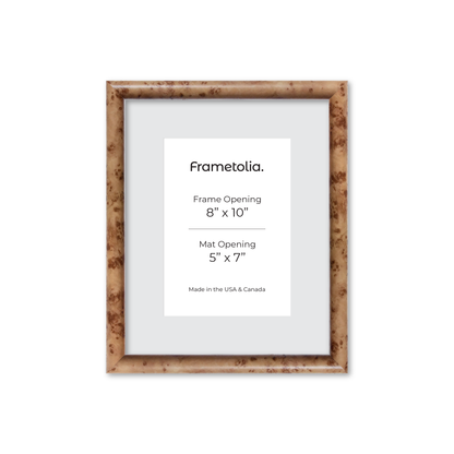 8" x 10" Caramel Burlwood Milano Wall Frame