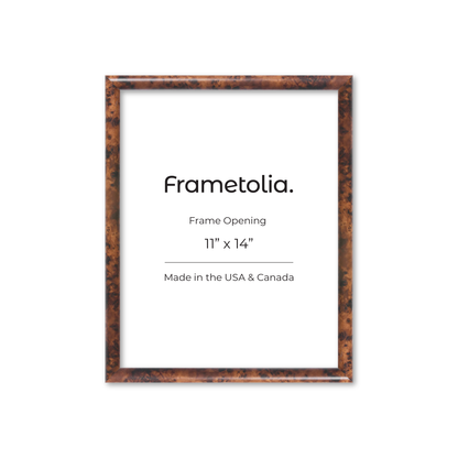11" x 14" Amber Burlwood Milano Wall Frame