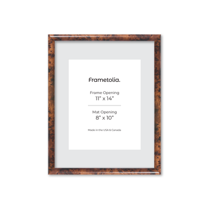 11" x 14" Amber Burlwood Milano Wall Frame