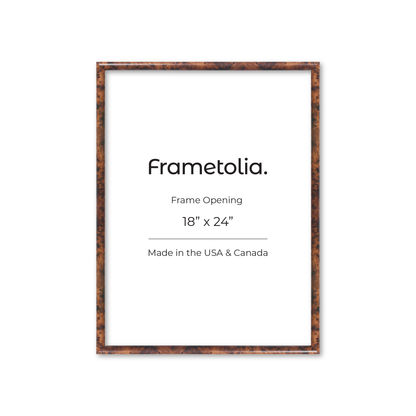 18" x 24" Amber Burlwood Milano Wall Frame