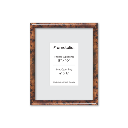 8" x 10" Amber Burlwood Milano Wall Frame