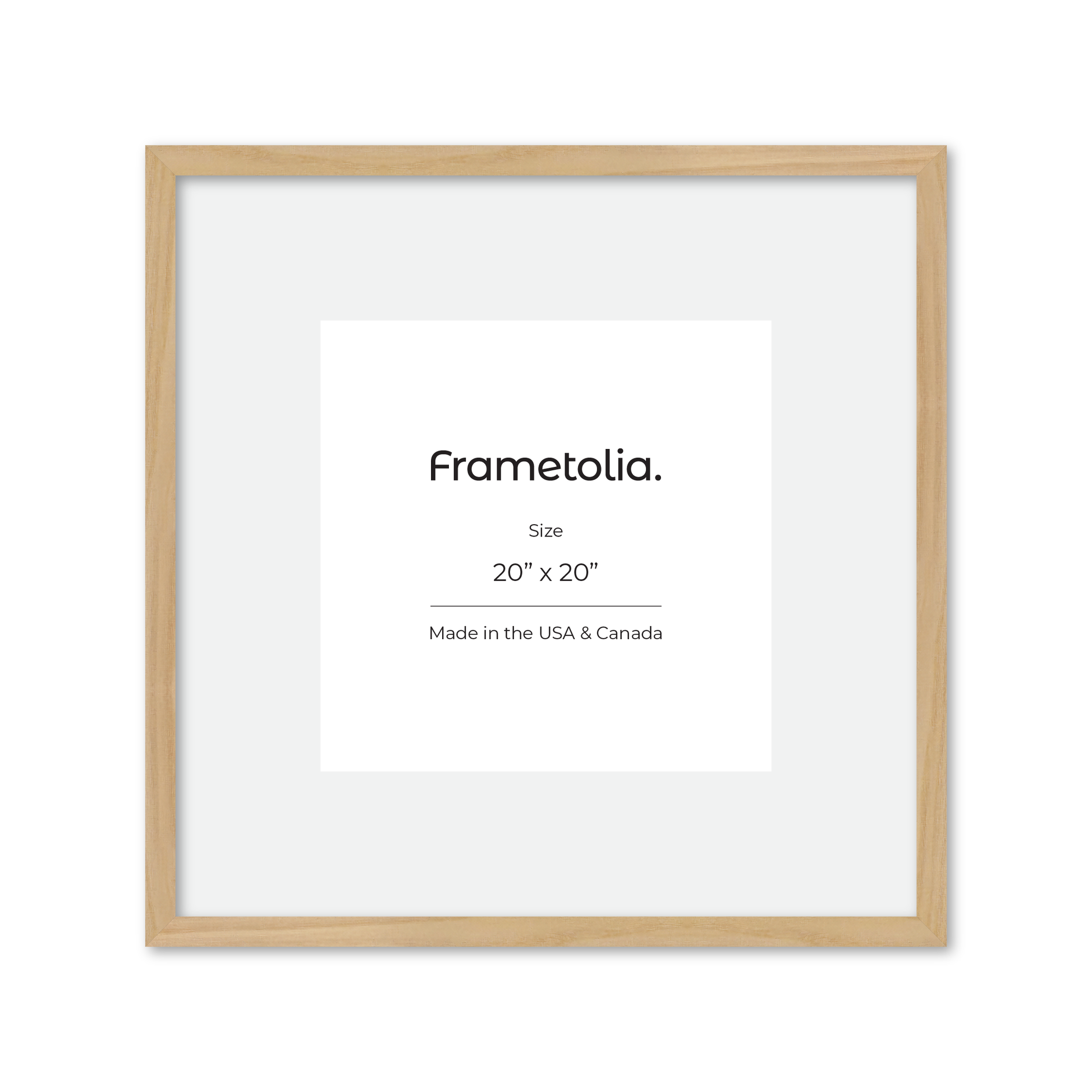 20" x 20" American Maple Heritage Wall Frame