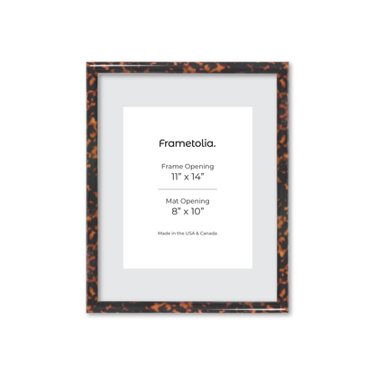 11" x 14" Tortoise Burlwood Milano Wall Frame