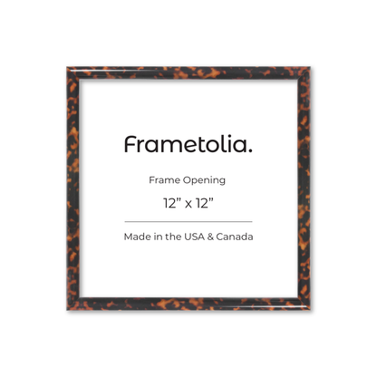 12" x 12" Tortoise Burlwood Milano Wall Frame