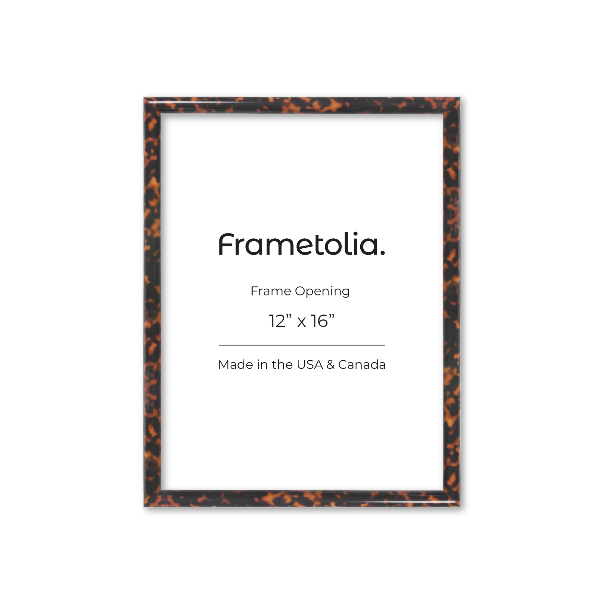 12" x 16" Tortoise Burlwood Milano Wall Frame