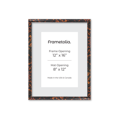 12" x 16" Tortoise Burlwood Milano Wall Frame
