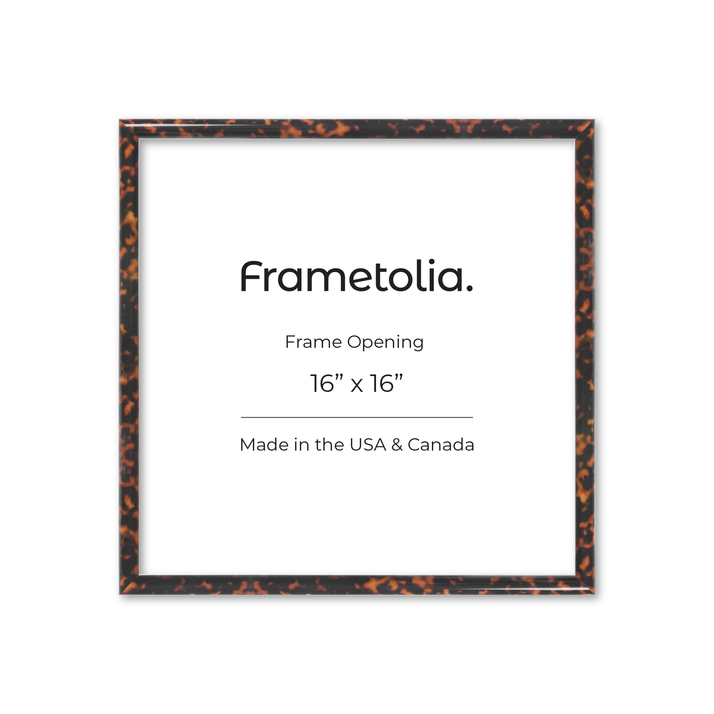 16" x 16" Tortoise Burlwood Milano Wall Frame