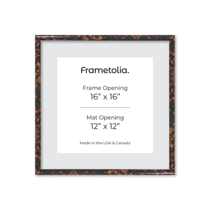 16" x 16" Tortoise Burlwood Milano Wall Frame