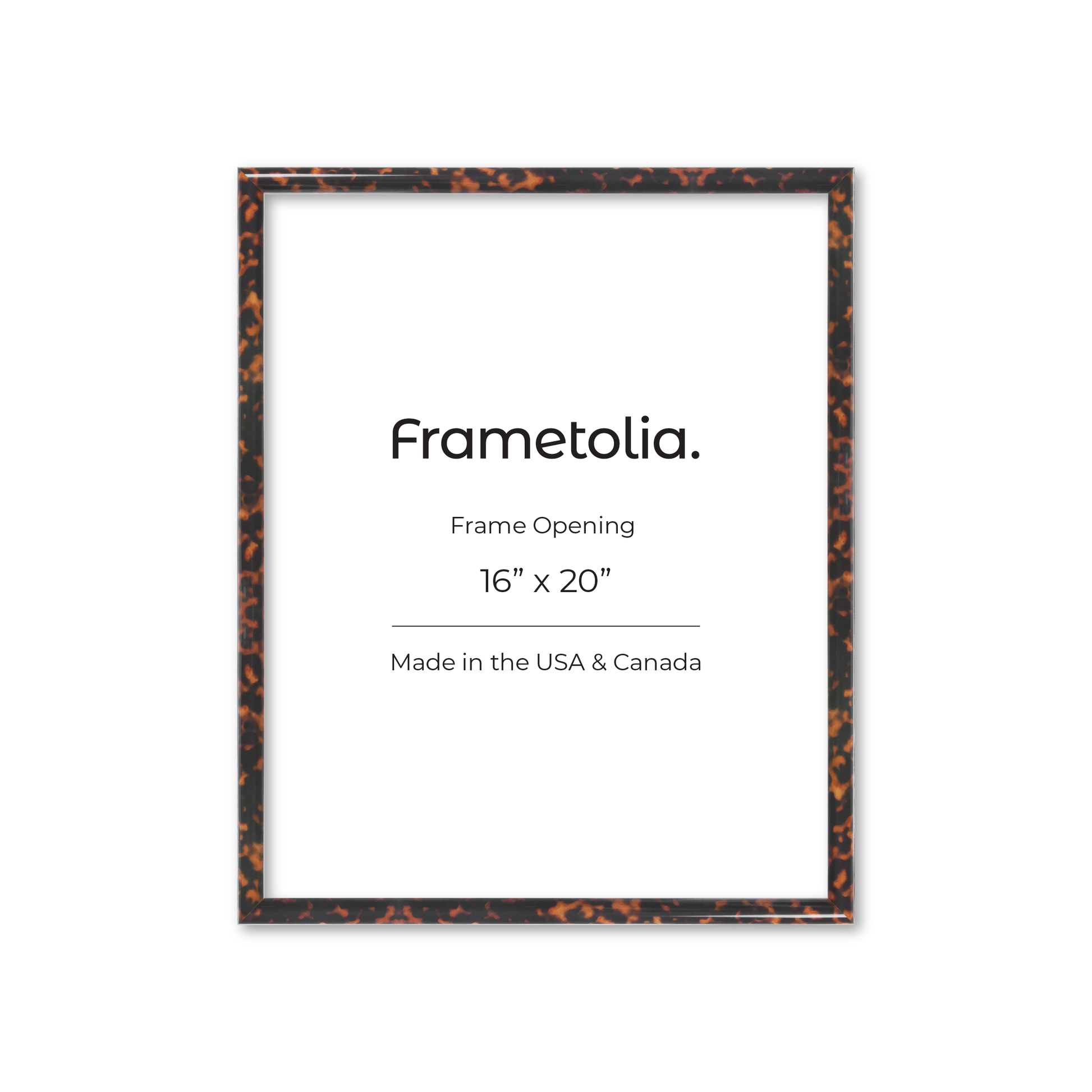 16" x 20" Tortoise Burlwood Milano Wall Frame