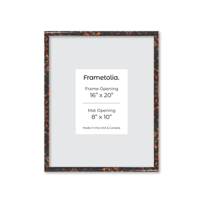 16" x 20" Tortoise Burlwood Milano Wall Frame