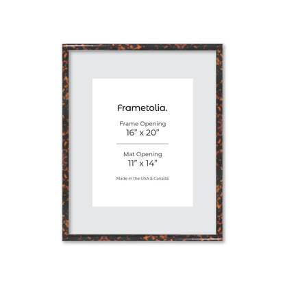 16" x 20" Tortoise Burlwood Milano Wall Frame