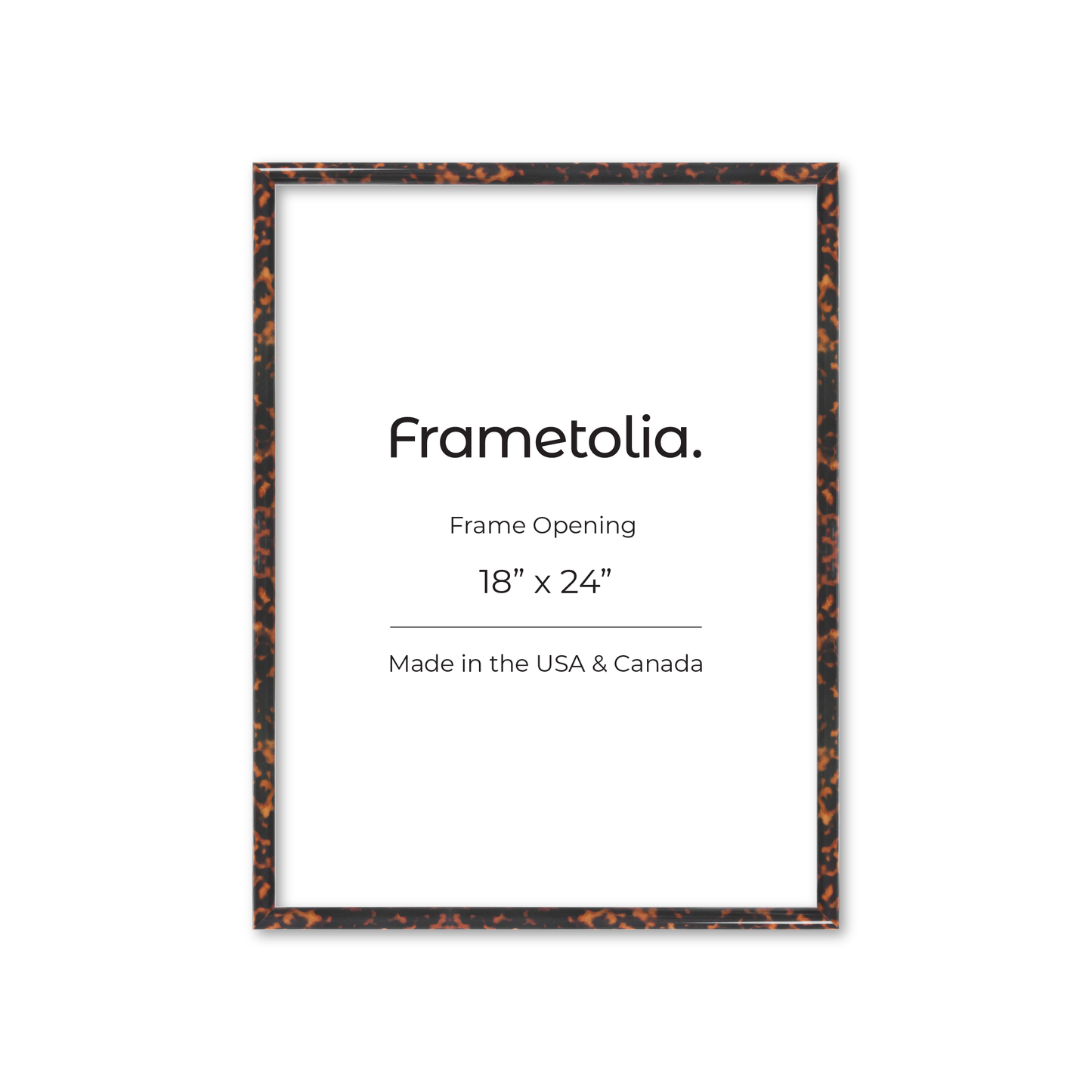 18" x 24" Tortoise Burlwood Milano Wall Frame