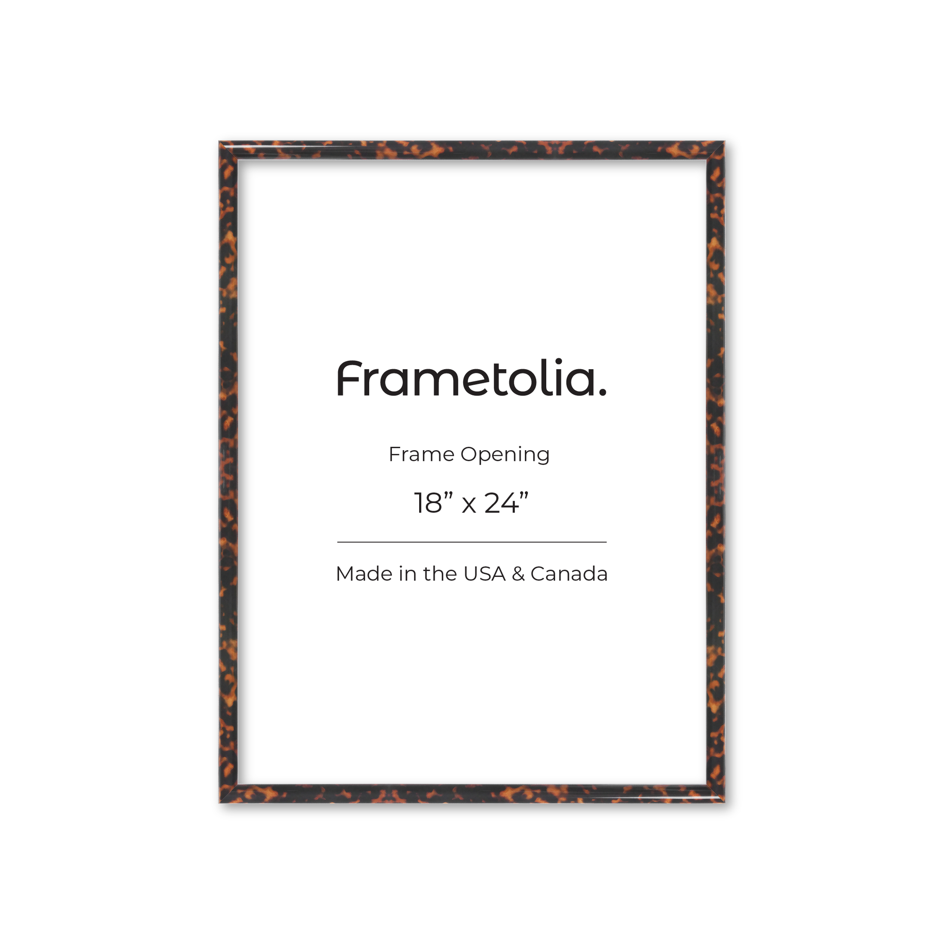 18" x 24" Tortoise Burlwood Milano Wall Frame
