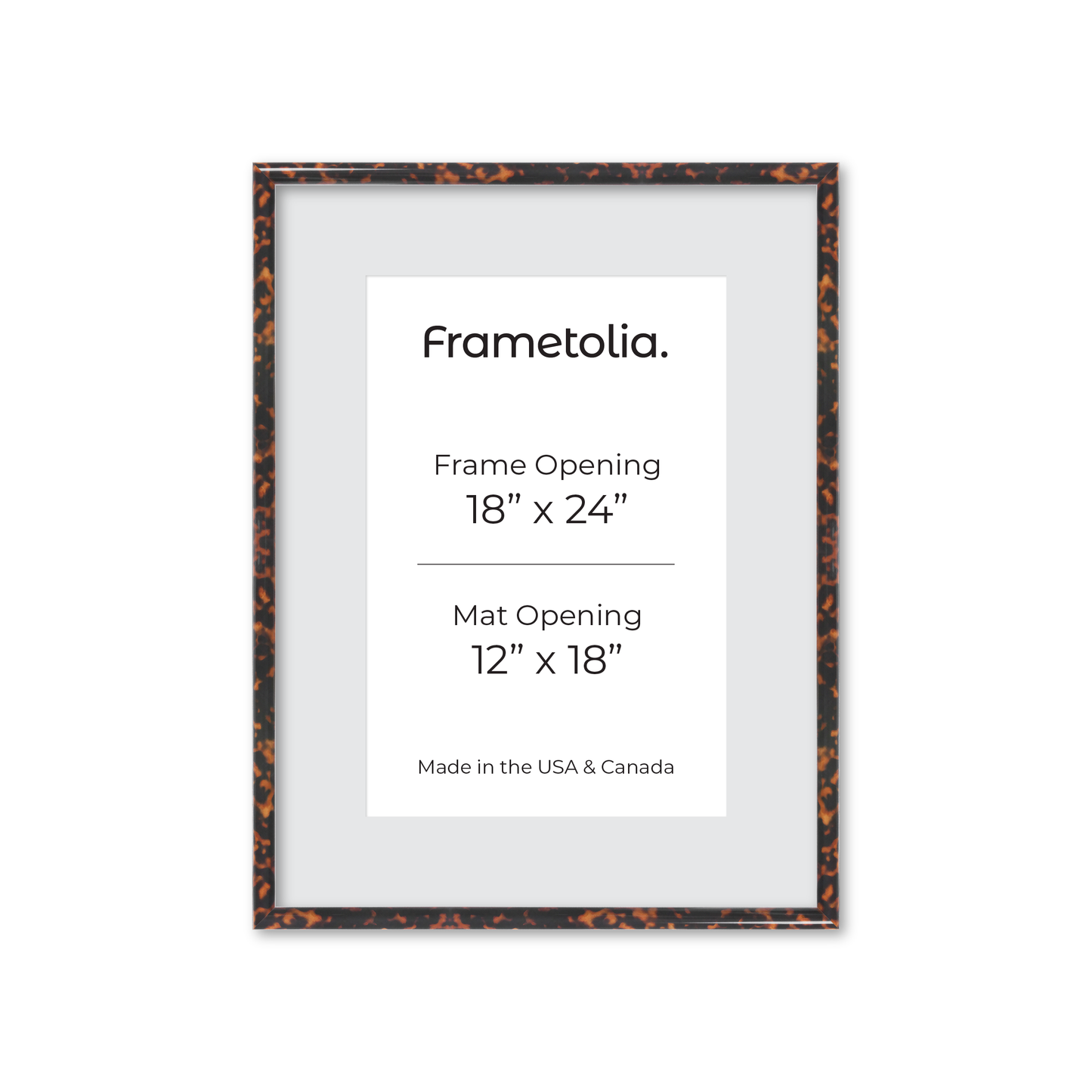 18" x 24" Tortoise Burlwood Milano Wall Frame