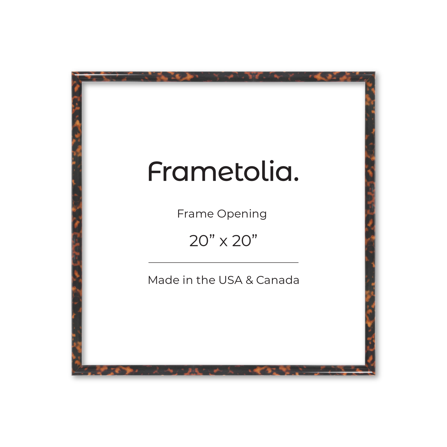 20" x 20" Tortoise Burlwood Milano Wall Frame