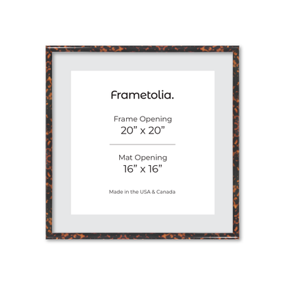 20" x 20" Tortoise Burlwood Milano Wall Frame