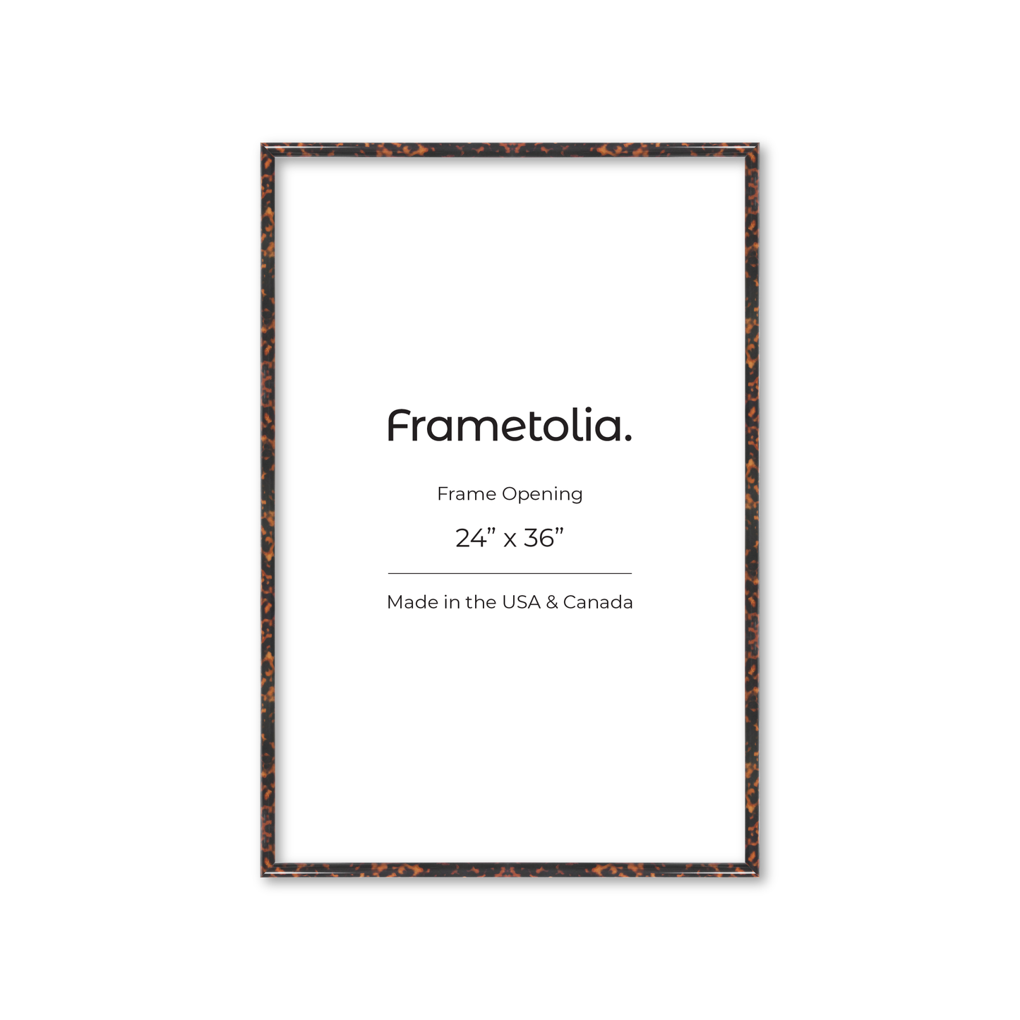 24" x 36" Tortoise Burlwood Milano Wall Frame