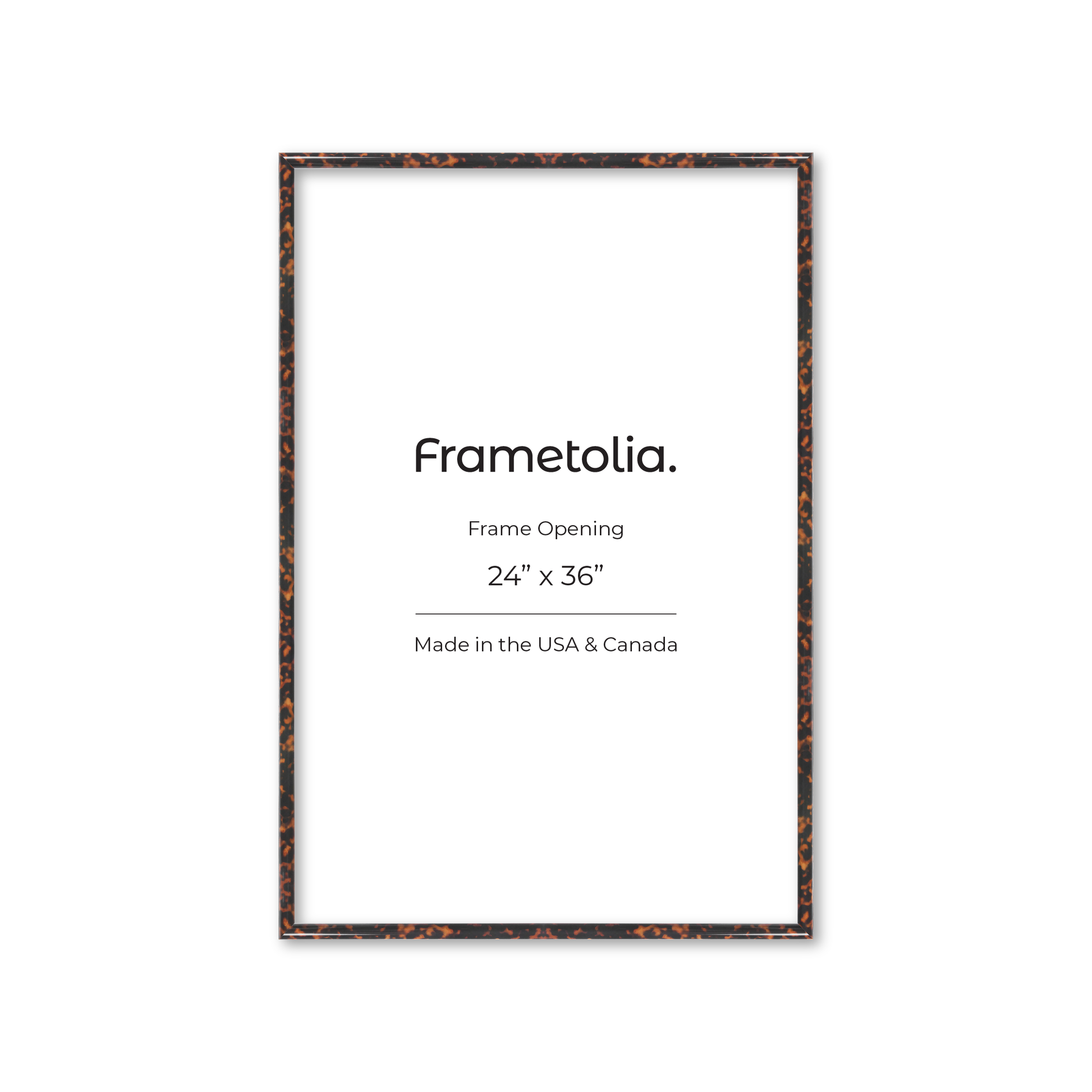 24" x 36" Tortoise Burlwood Milano Wall Frame