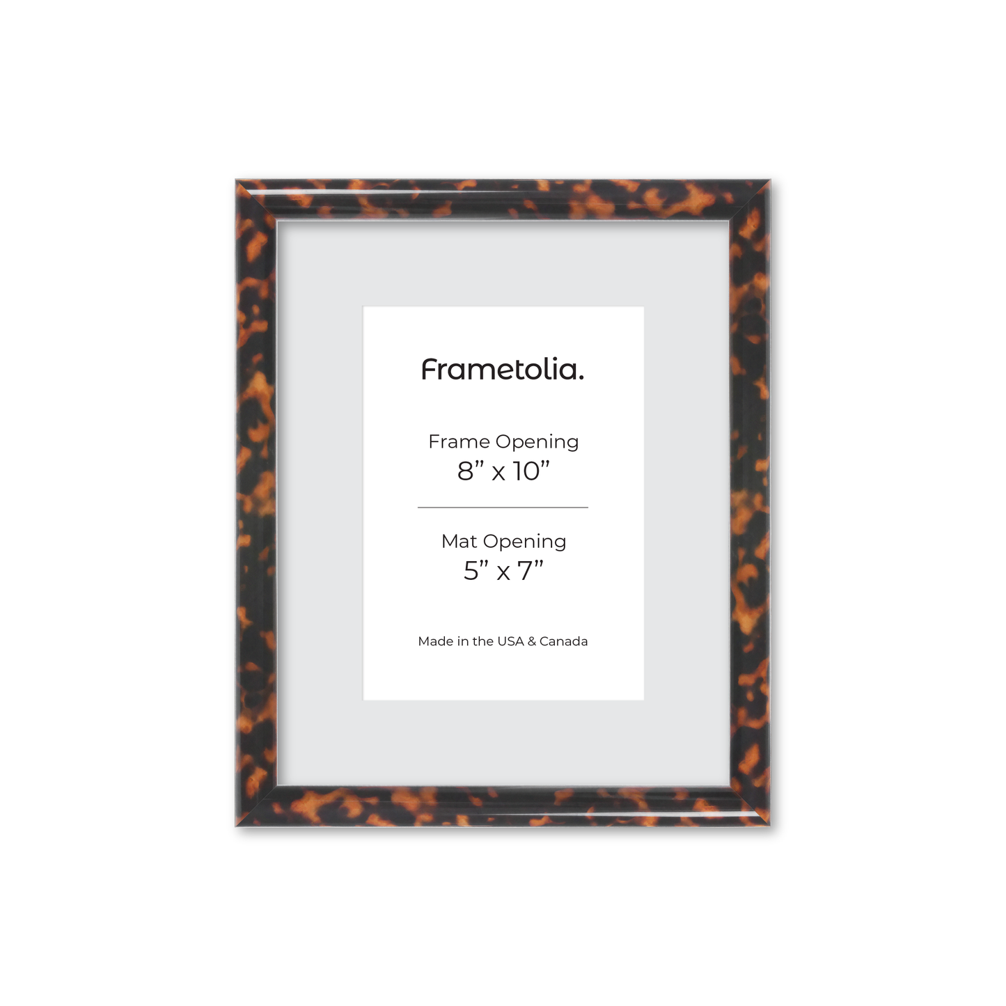 8" x 10" Tortoise Burlwood Milano Wall Frame