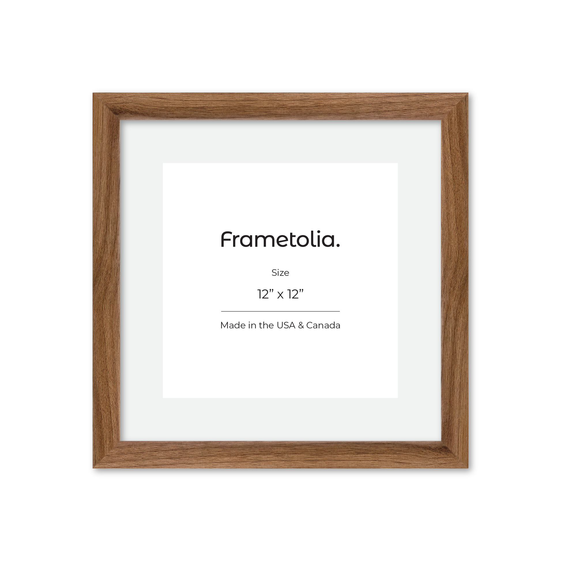 12" x 12" Light Walnut Hudson Narrows Wall Frame