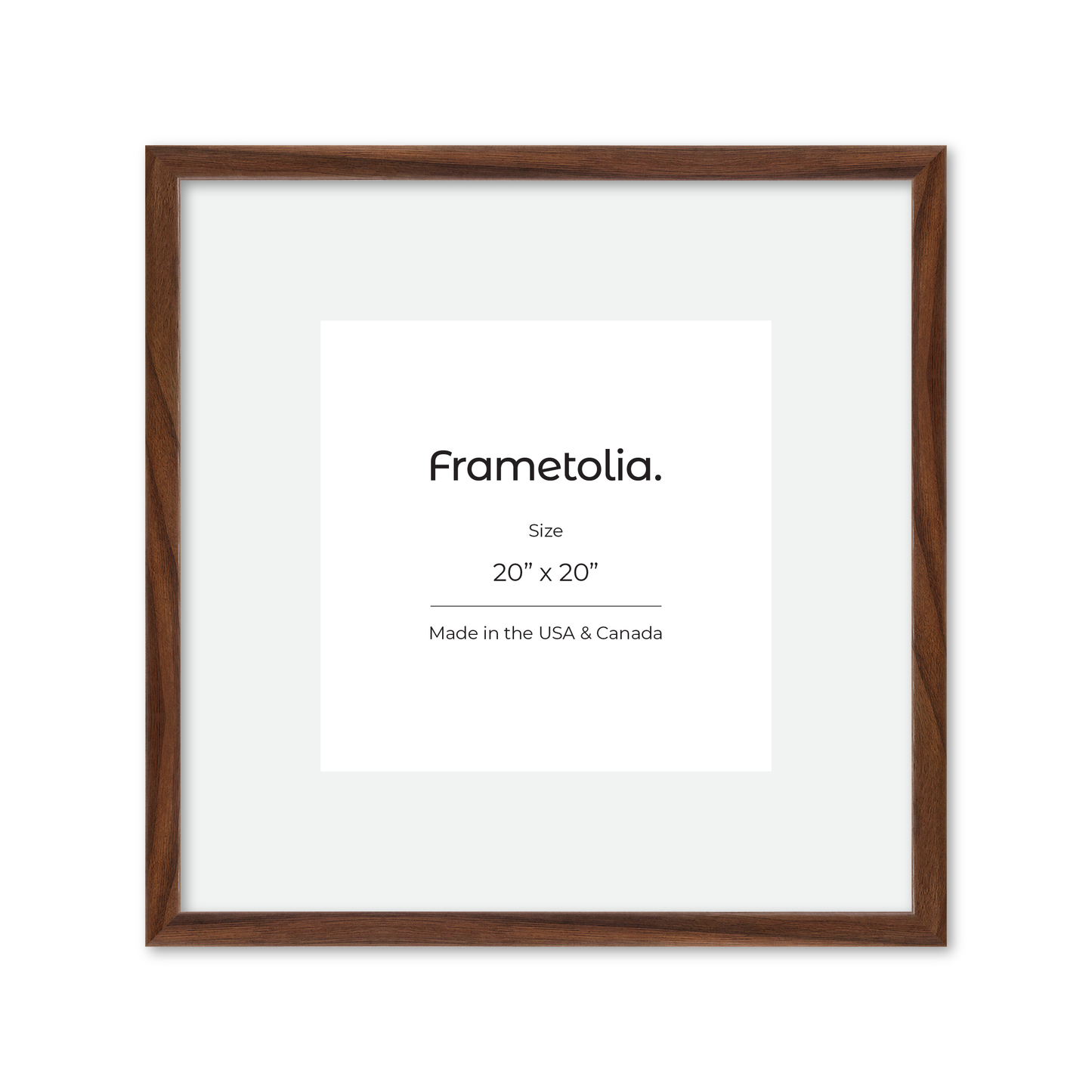 20" x 20" Dark Walnut Hudson Narrows Wall Frame