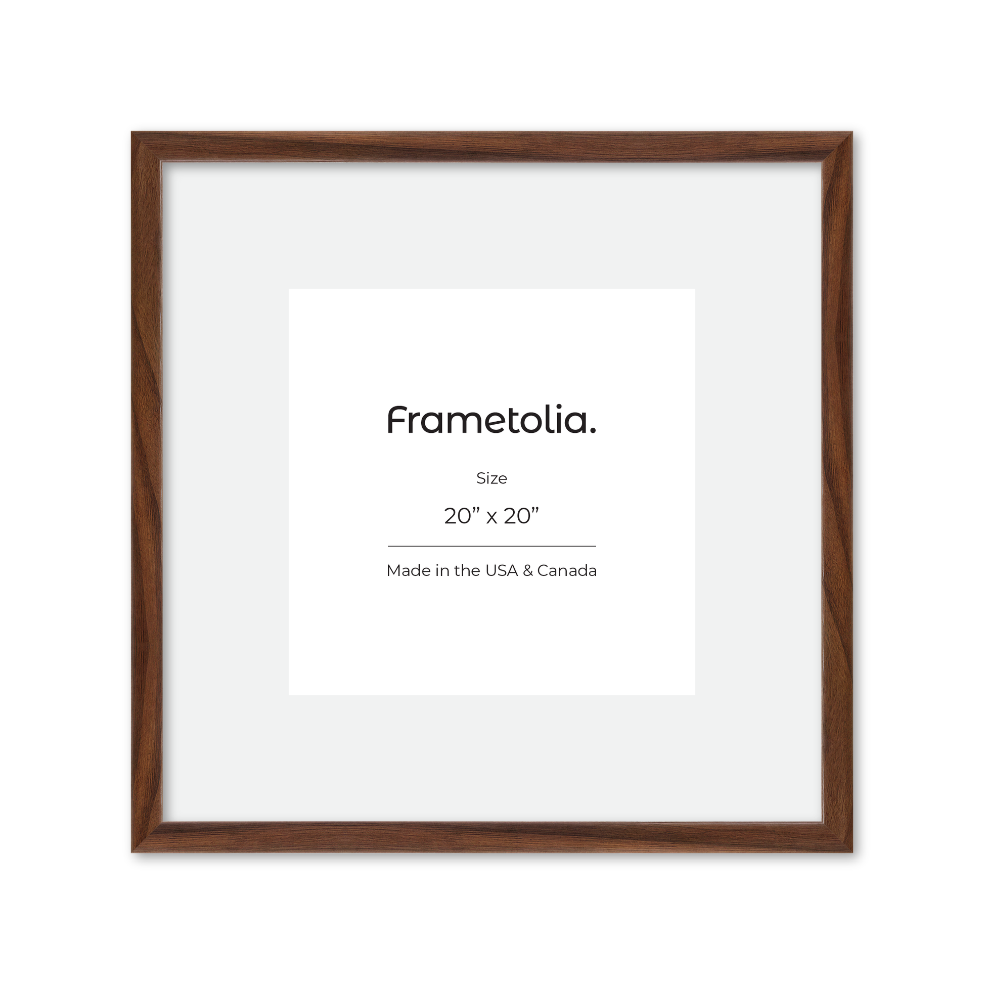20" x 20" Dark Walnut Hudson Narrows Wall Frame