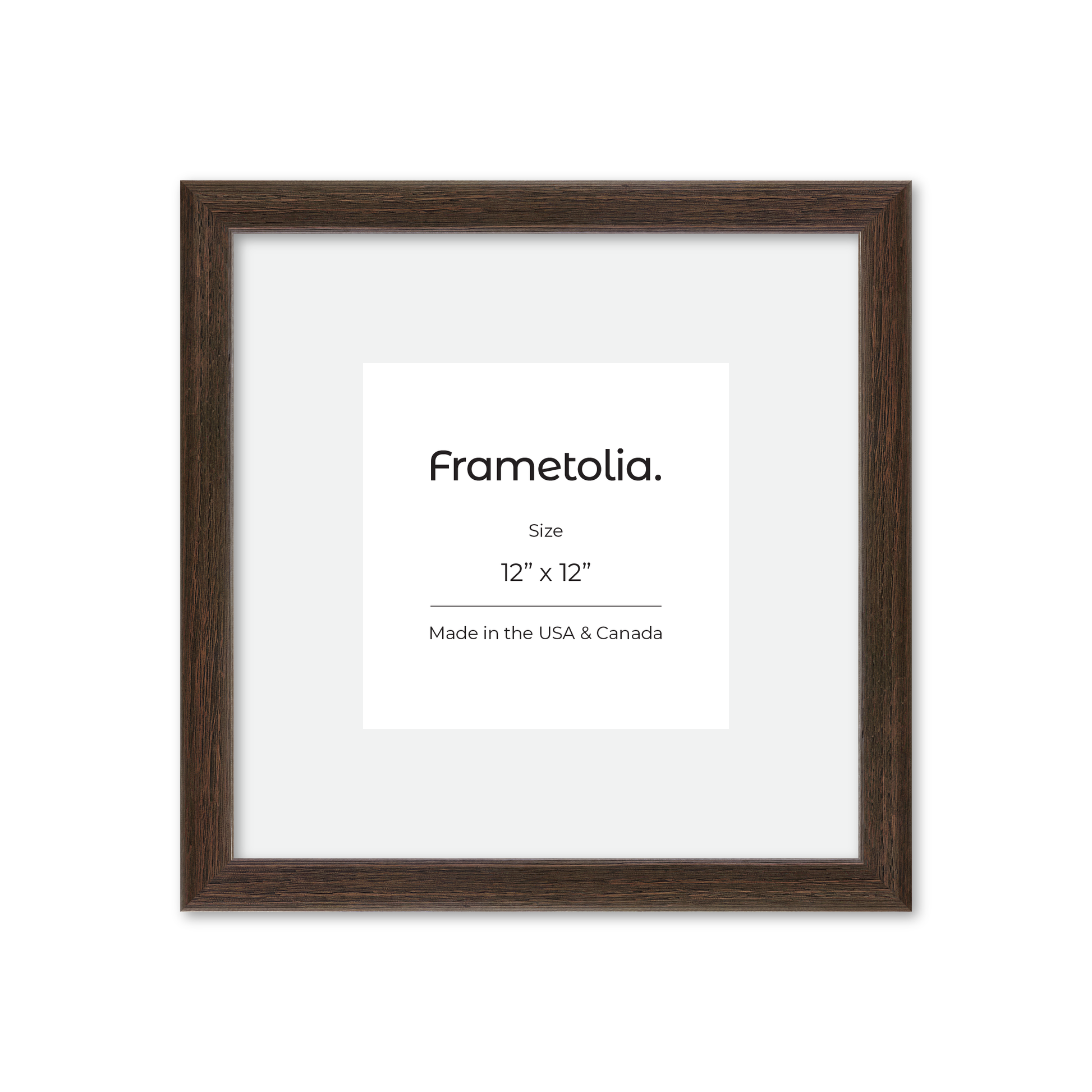 12" x 12" Dark Oak Hudson Narrows Wall Frame