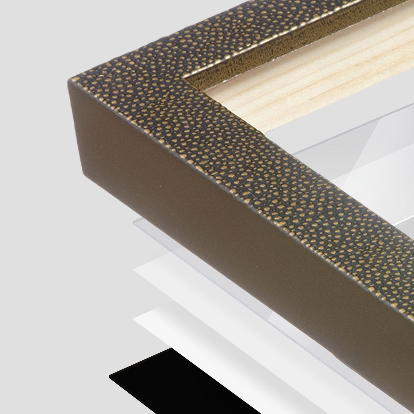 Gold Shagreen Aurelia Wall Frame, Set of 6