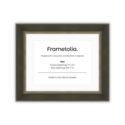 11" x 14" Black FAMILY  Diploma Frame with mat -  8.5 x 11 opening
