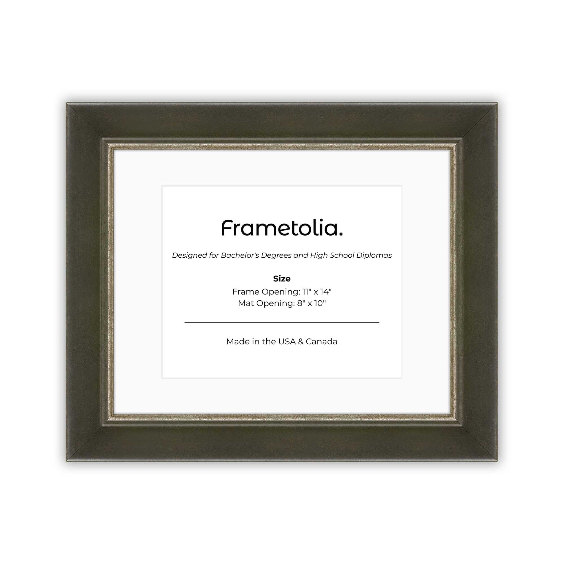 11" x 14" Black FAMILY  Diploma Frame with Mat - 8 x 10 opening