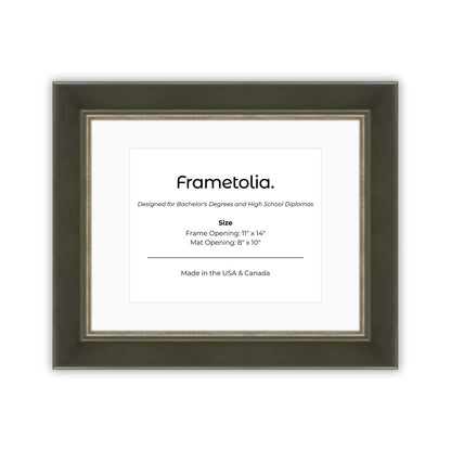 11" x 14" Black FAMILY  Diploma Frame with Mat - 8 x 10 opening