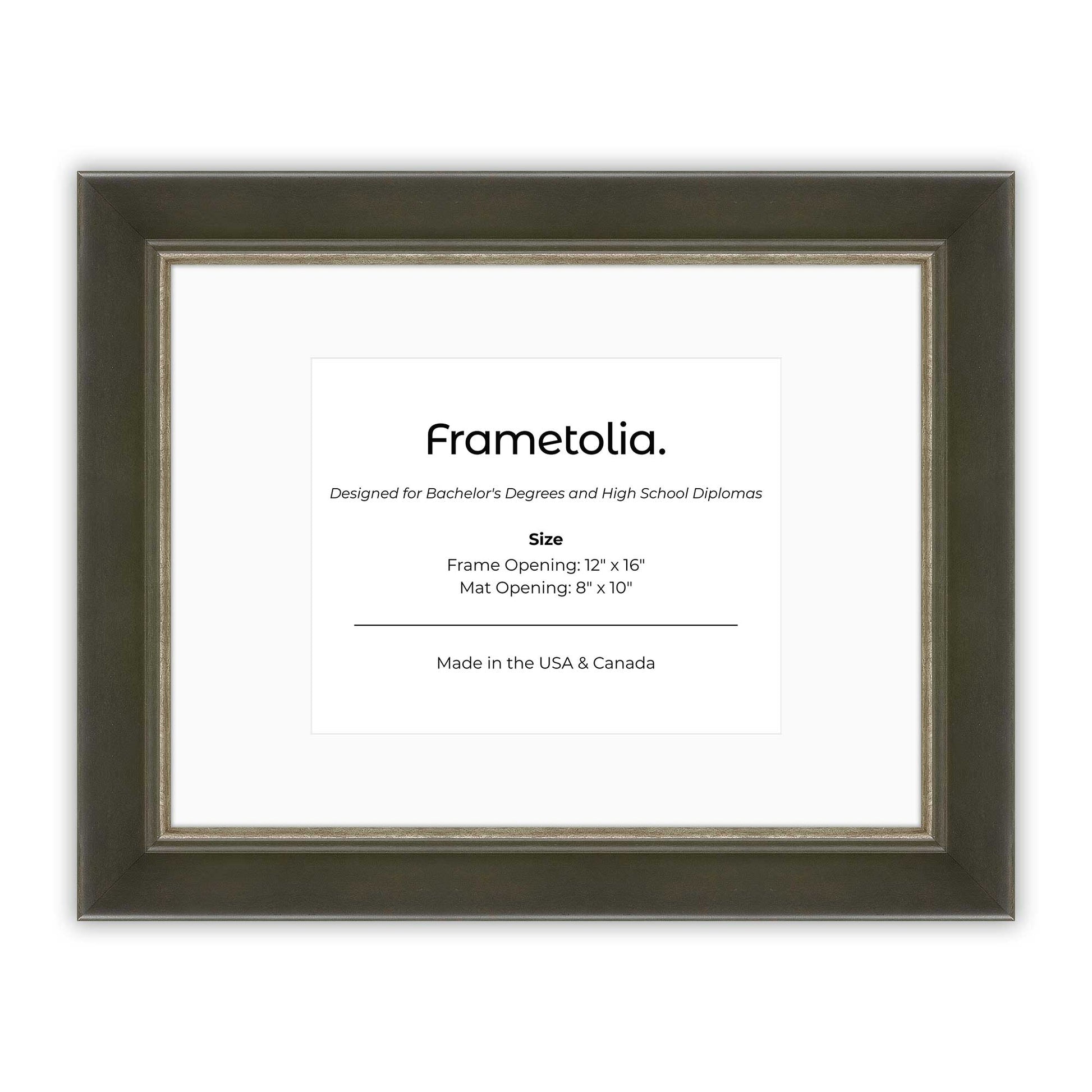 12" x 16" Black FAMILY  Diploma Frame with Mat - 8 x 10 opening