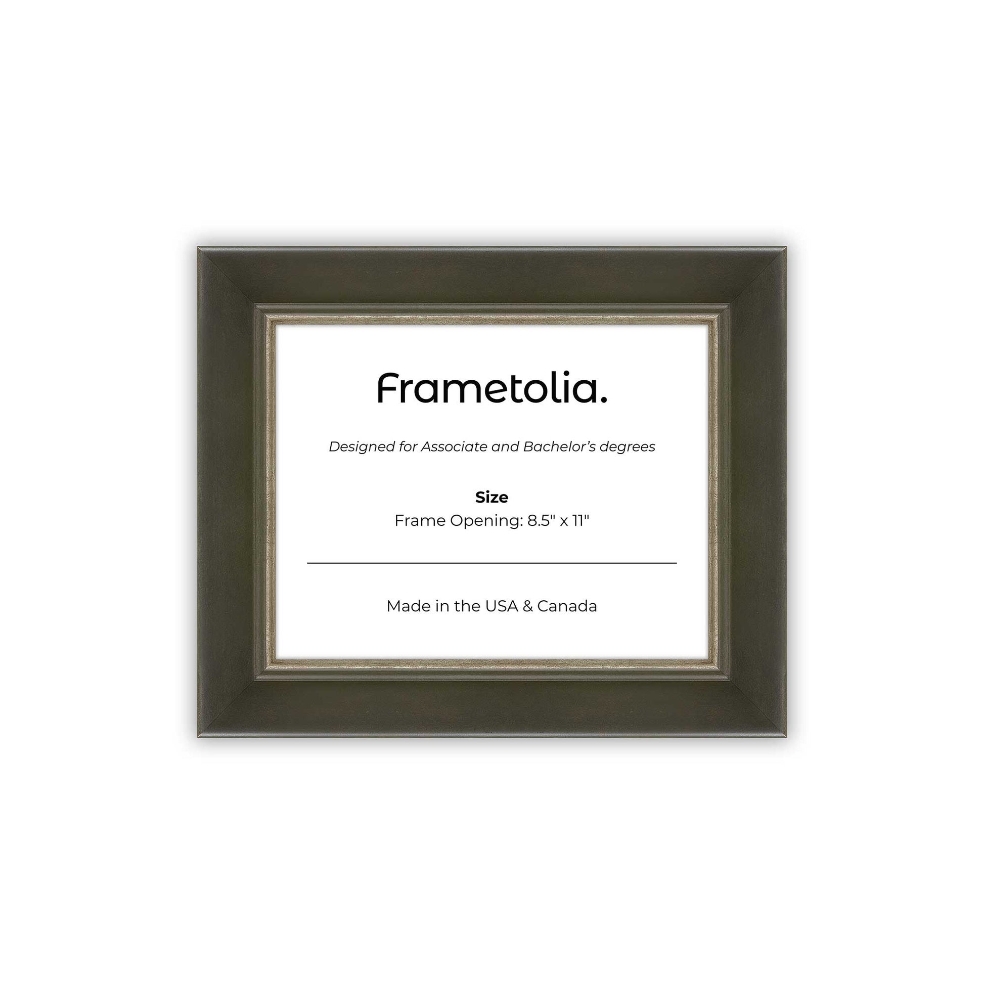 8.5" x 11" Black FAMILY  Diploma Frame - No Mat