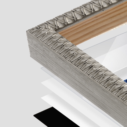 wall frame corner close up with layers broken out