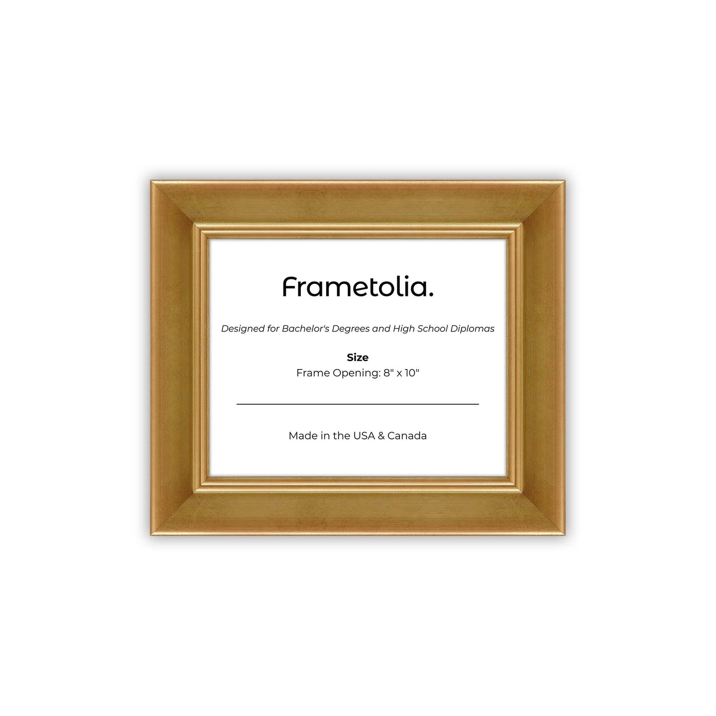 8" x 10" Gilded Gold FAMILY Diploma Frame - No Mat