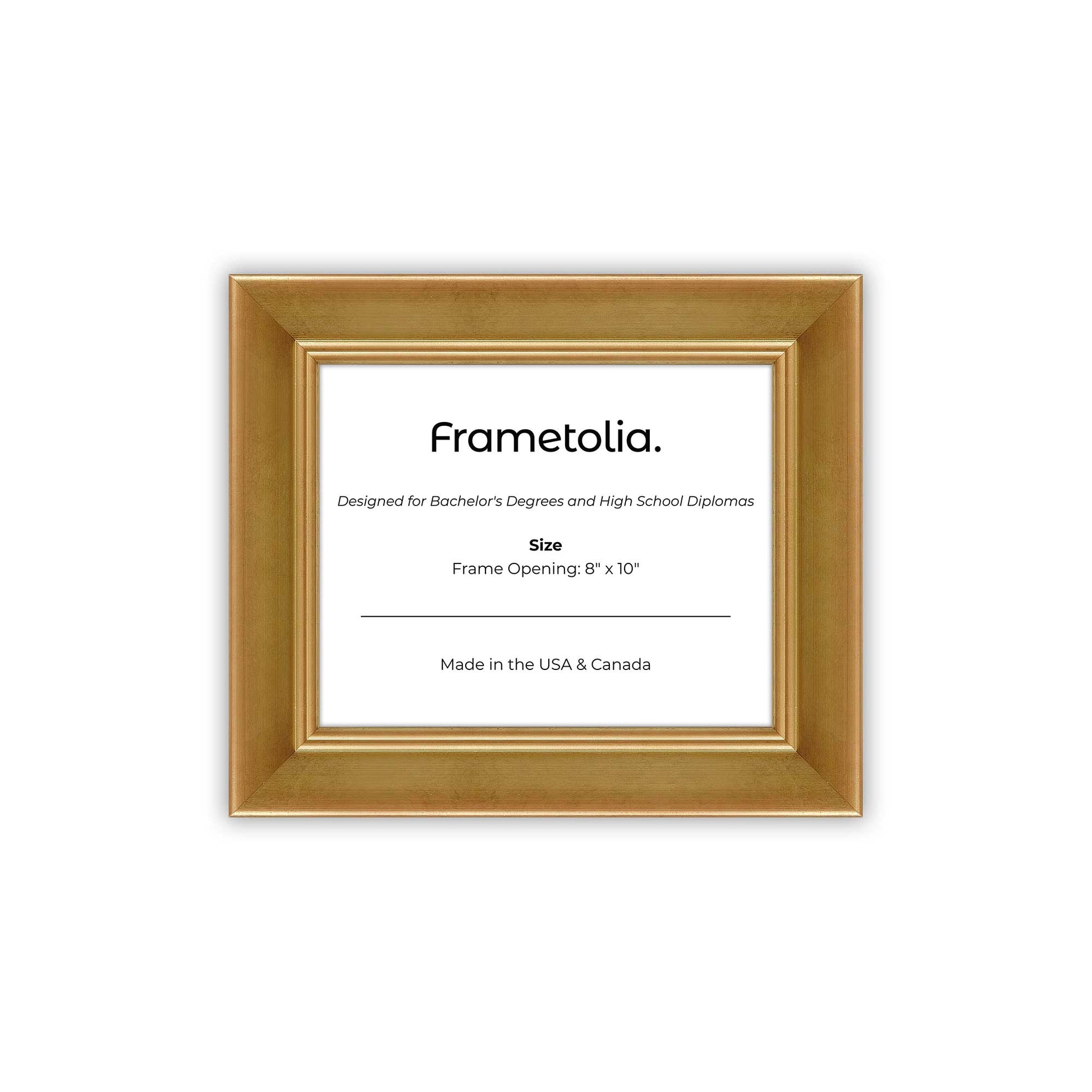 8" x 10" Gilded Gold FAMILY Diploma Frame - No Mat