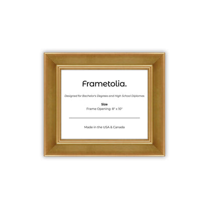 8" x 10" Gilded Gold FAMILY Diploma Frame - No Mat