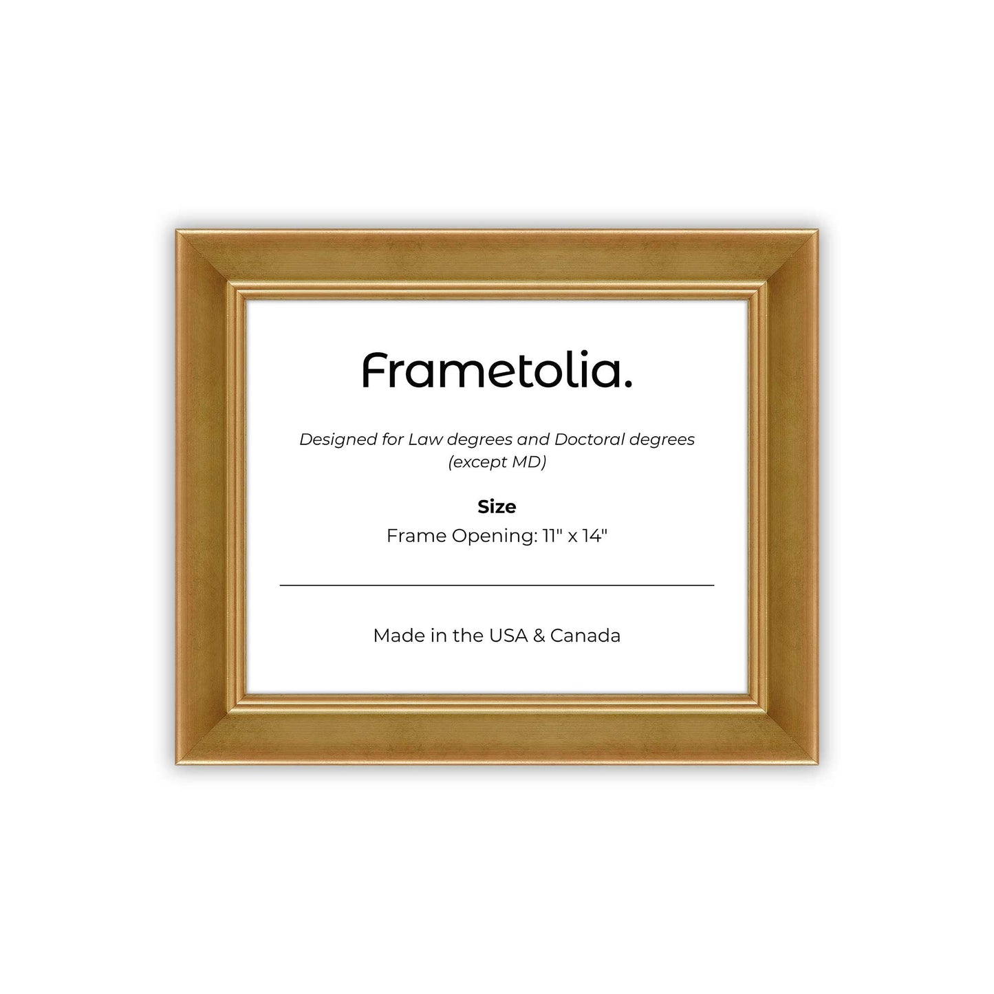 11" x 14" Gilded Gold FAMILY  Diploma Frame - No Mat