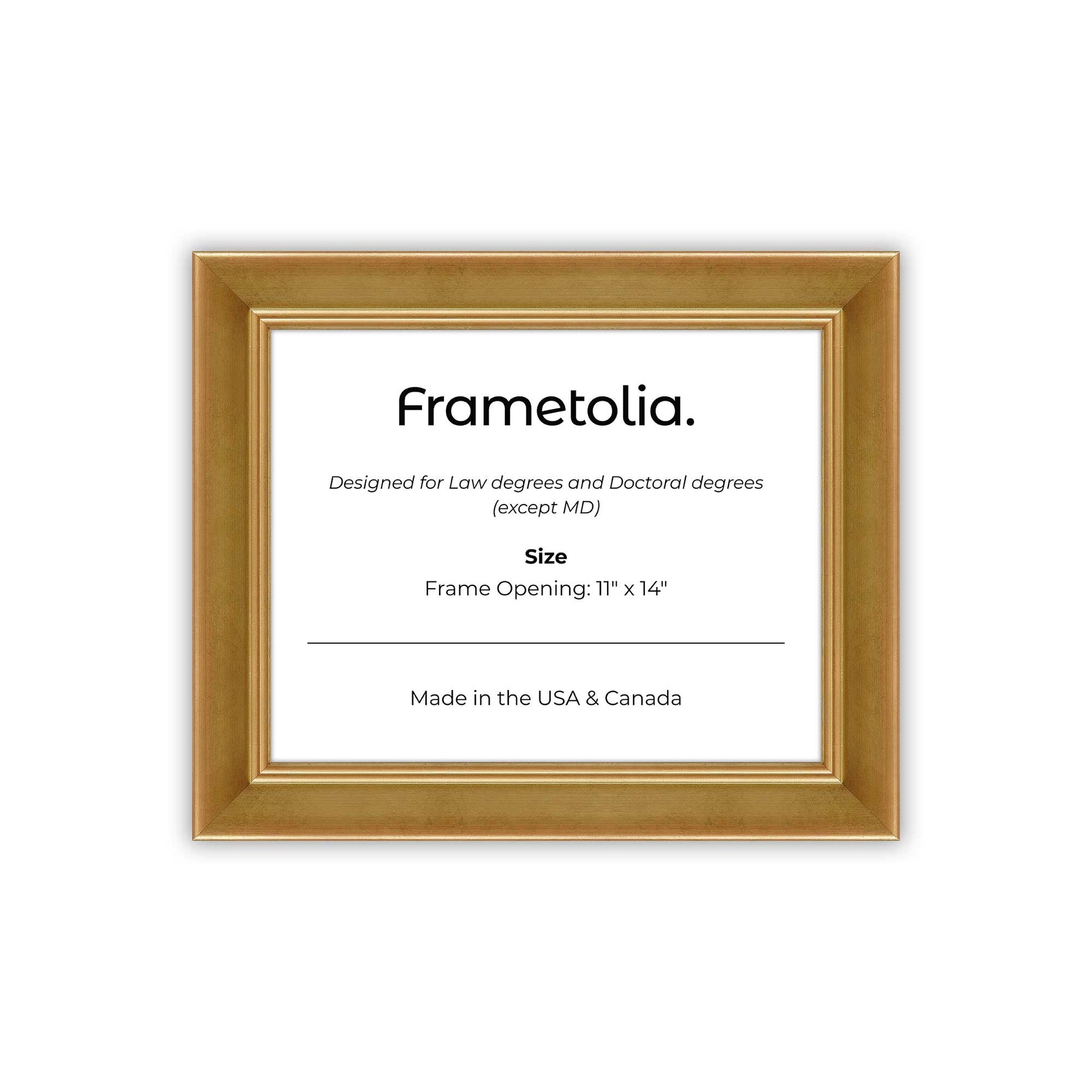11" x 14" Gilded Gold FAMILY  Diploma Frame - No Mat