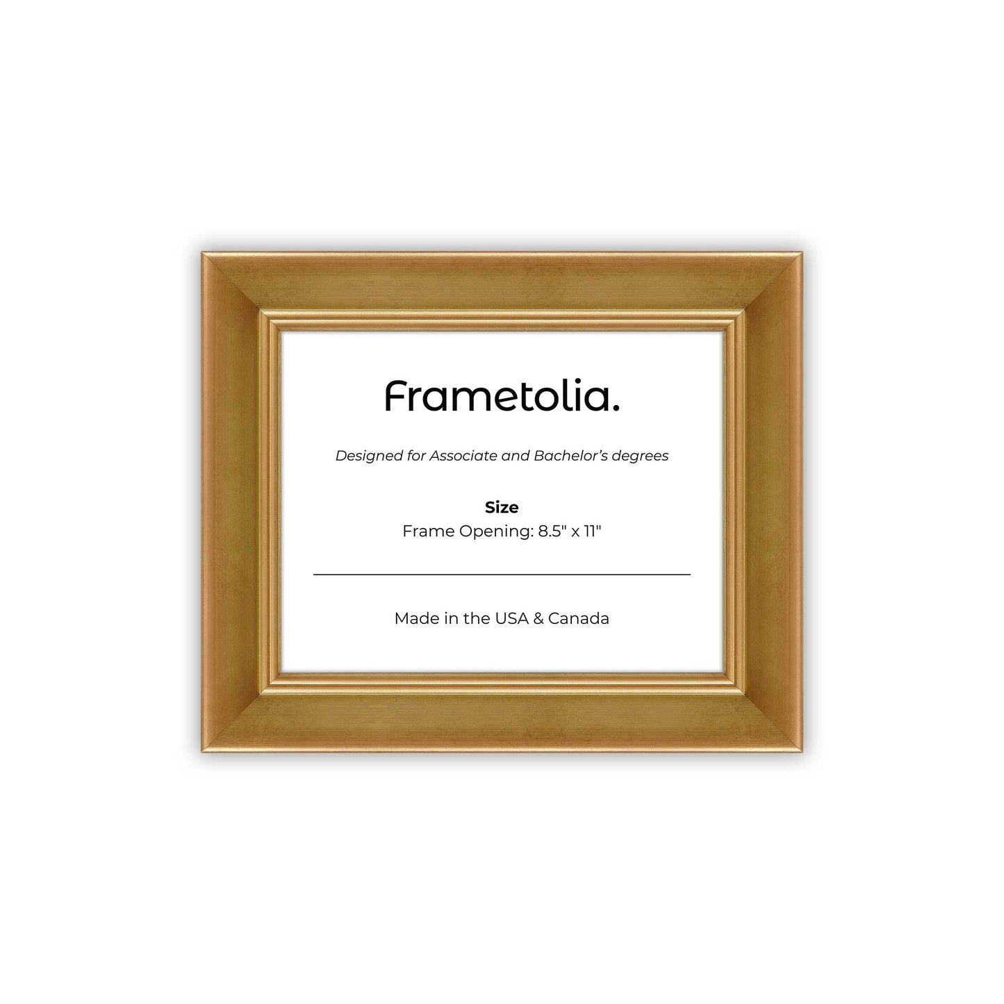 8.5" x 11" Gilded Gold FAMILY  Diploma Frame - No Mat