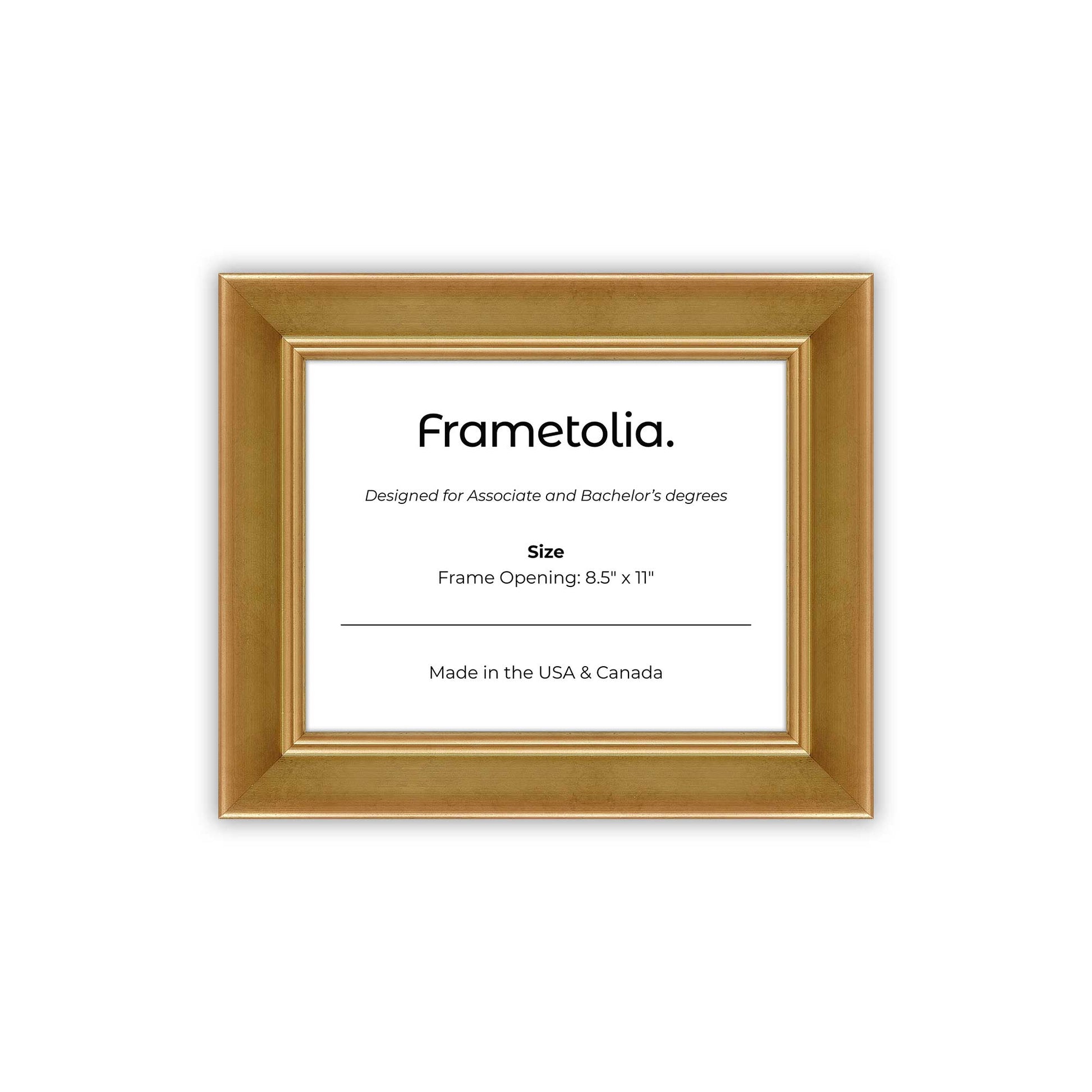 8.5" x 11" Gilded Gold FAMILY  Diploma Frame - No Mat